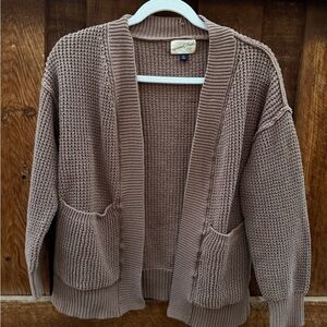 Croft & Barrow Taupe Knit Cardigan